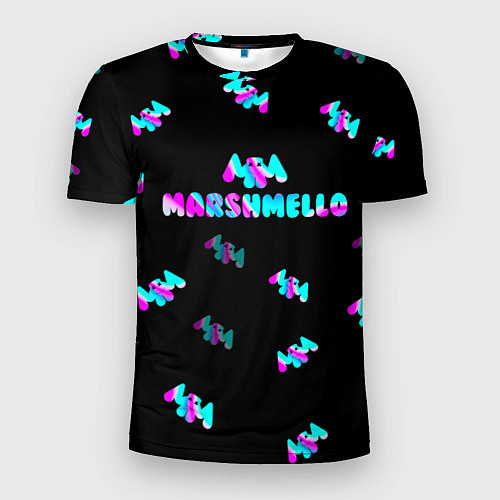Мужская спорт-футболка Marshmello / 3D-принт – фото 1