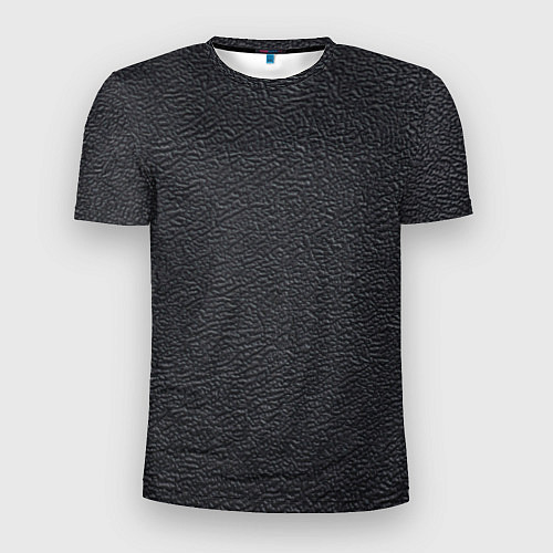 Мужская спорт-футболка Текстура черная кожа рельеф / 3D-принт – фото 1