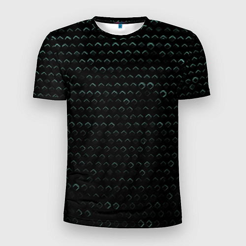 Мужская спорт-футболка Текстура геометрия ромбы черны / 3D-принт – фото 1