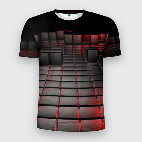 Мужская спорт-футболка КАРБОНОВЫЕ ПЛИТЫ / 3D-принт – фото 1
