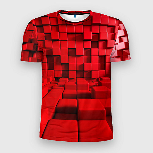 Мужская спорт-футболка 3D кубики / 3D-принт – фото 1