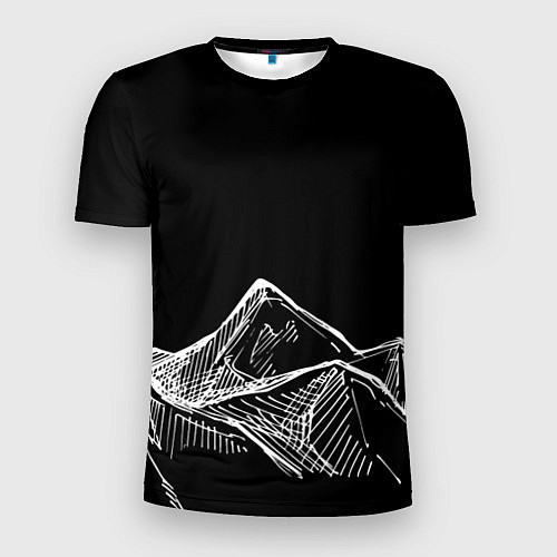 Мужская спорт-футболка Горы / 3D-принт – фото 1