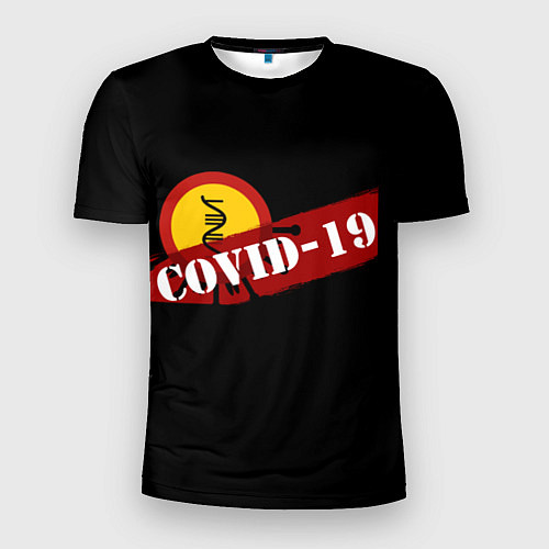 Мужская спорт-футболка Covid-19 Антивирус / 3D-принт – фото 1