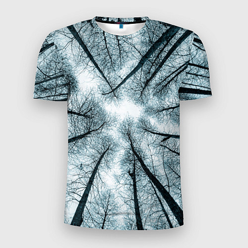 Мужская спорт-футболка Деревья вид снизу мрачный / 3D-принт – фото 1