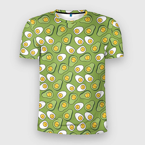 Мужская спорт-футболка Avocado and Eggs / 3D-принт – фото 1