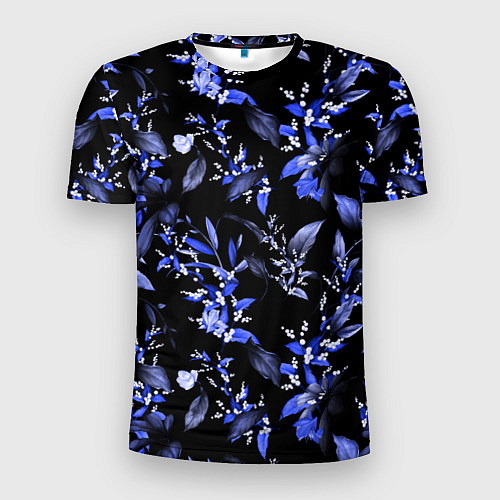 Мужская спорт-футболка Ночные цветы / 3D-принт – фото 1