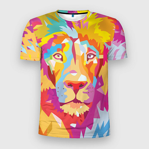 Мужская спорт-футболка Акварельный лев / 3D-принт – фото 1