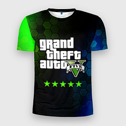 Футболка спортивная мужская GTA 5 ГТА 5, цвет: 3D-принт