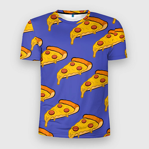 Мужская спорт-футболка Кусочки пиццы / 3D-принт – фото 1