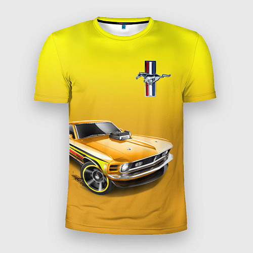 Мужская спорт-футболка Ford mustang - motorsport / 3D-принт – фото 1