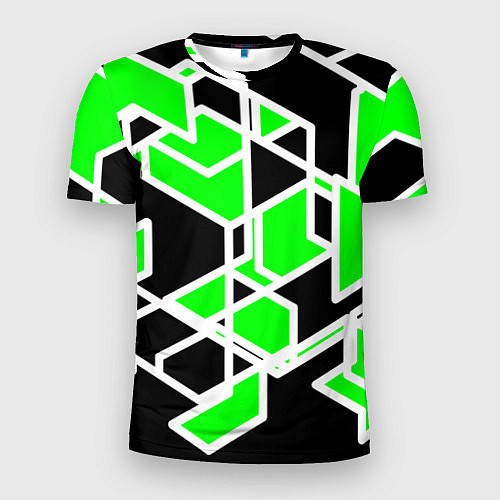 Мужская спорт-футболка Зелёное трубы / 3D-принт – фото 1