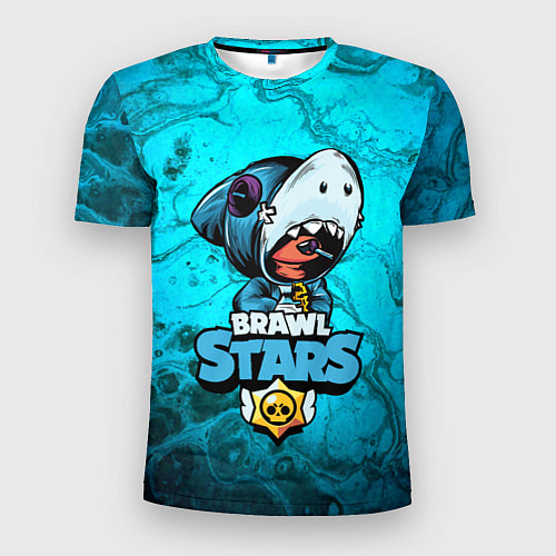 Мужская спорт-футболка BRAWL STARS LEON SHARK / 3D-принт – фото 1