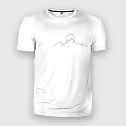 Мужская спорт-футболка Минимализм силуэт горы