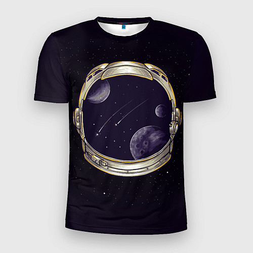 Мужская спорт-футболка Шлем астронавта / 3D-принт – фото 1