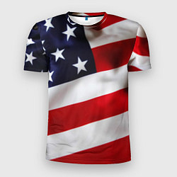 Футболка спортивная мужская США USA, цвет: 3D-принт
