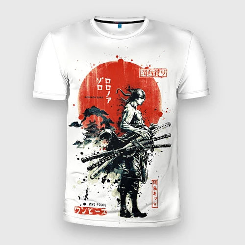 Мужская спорт-футболка ONE PIECE ZOHO SAMURAI / 3D-принт – фото 1