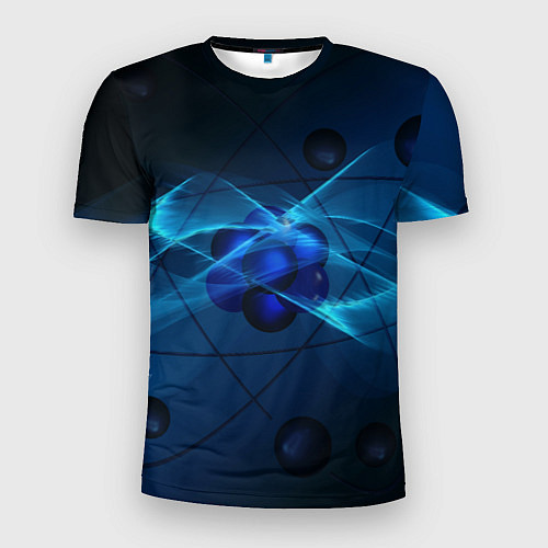 Мужская спорт-футболка Атом / 3D-принт – фото 1