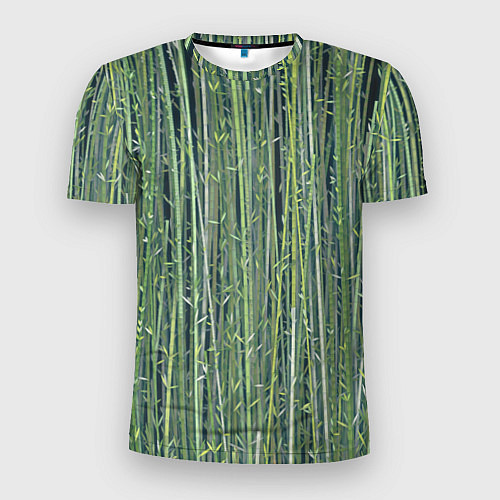 Мужская спорт-футболка Зеленый бамбук / 3D-принт – фото 1