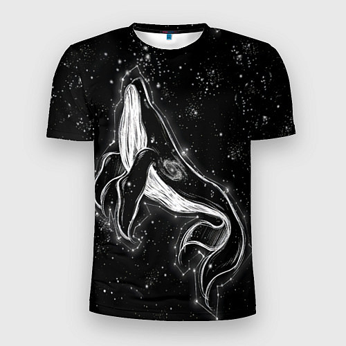 Мужская спорт-футболка Космический Кит / 3D-принт – фото 1