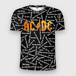 Мужская спорт-футболка ACDC SONGS Z