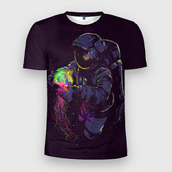 Мужская спорт-футболка Медуза и космонавт