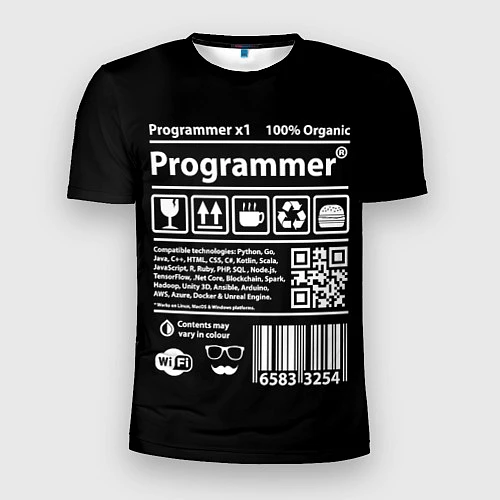Мужская спорт-футболка Programmer / 3D-принт – фото 1
