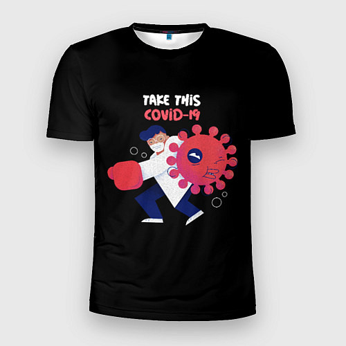 Мужская спорт-футболка Борьба с вирусом / 3D-принт – фото 1