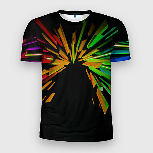 Мужская спорт-футболка Осколки кристалла / 3D-принт – фото 1