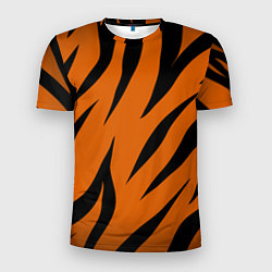 Мужская спорт-футболка Текстура тигра