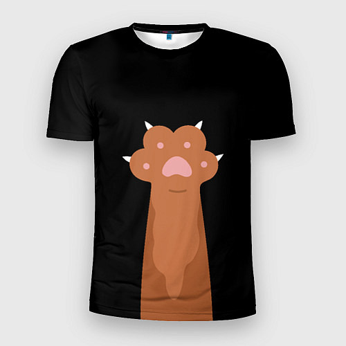 Мужская спорт-футболка Лапа медведя / 3D-принт – фото 1