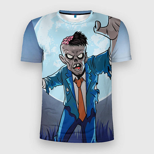 Мужская спорт-футболка Ночь зомби / 3D-принт – фото 1
