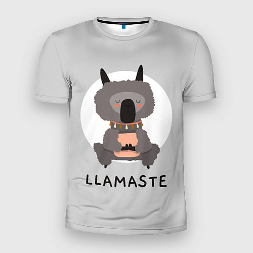 Мужская спорт-футболка Лама Намасте / 3D-принт – фото 1