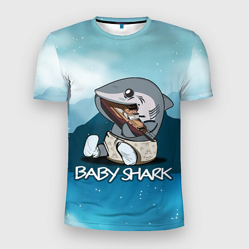Мужская спорт-футболка Baby Shark / 3D-принт – фото 1