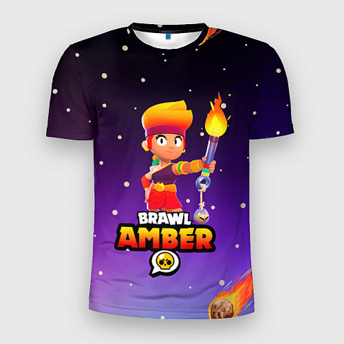 Мужская спорт-футболка BRAWL STARS AMBER / 3D-принт – фото 1