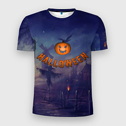 Мужская спорт-футболка Halloween Pumpkin