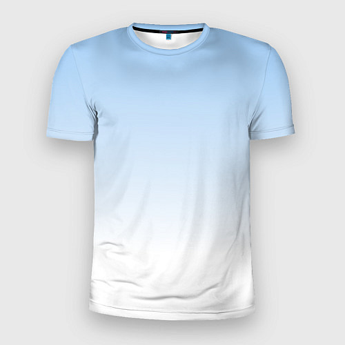 Мужская спорт-футболка Небесно-голубой градиент / 3D-принт – фото 1