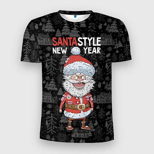 Мужская спорт-футболка Santa style / 3D-принт – фото 1