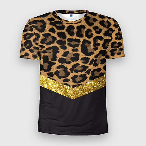 Мужская спорт-футболка Леопардовый принт / 3D-принт – фото 1
