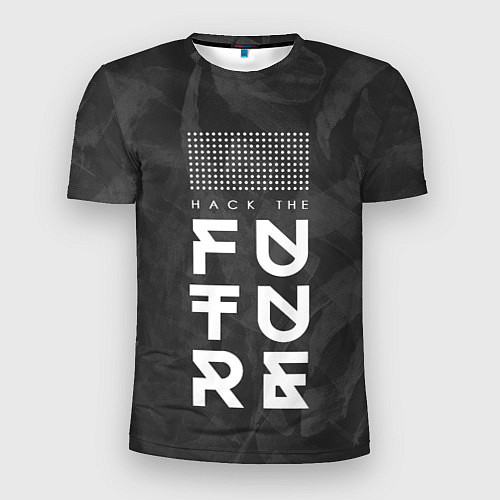 Мужская спорт-футболка Надпись Hack the future / 3D-принт – фото 1