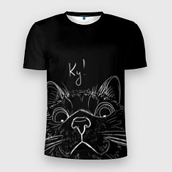 Мужская спорт-футболка Говорящий кот