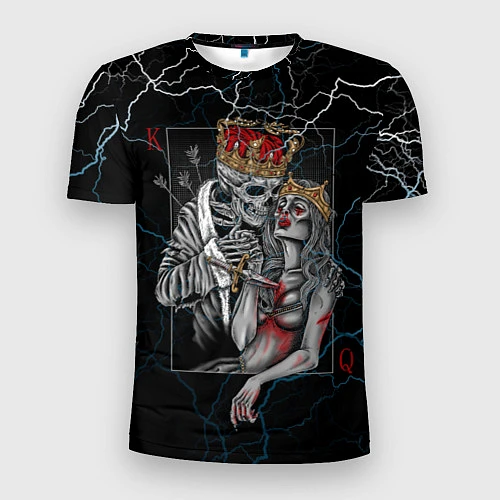 Мужская спорт-футболка The Skull King and Queen / 3D-принт – фото 1