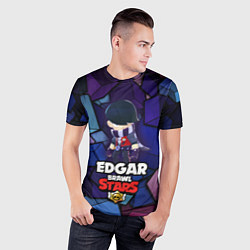 Футболка спортивная мужская BRAWL STARS EDGAR, цвет: 3D-принт — фото 2