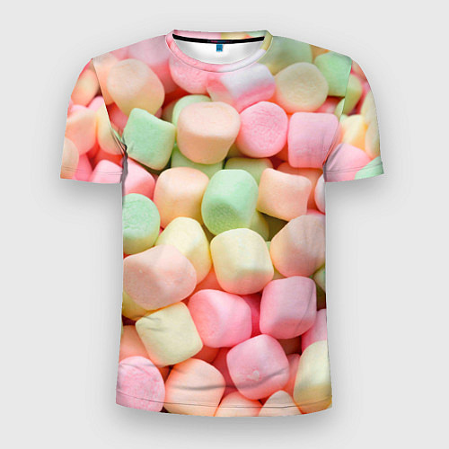 Мужская спорт-футболка Маршмэлов зефирки нежные / 3D-принт – фото 1