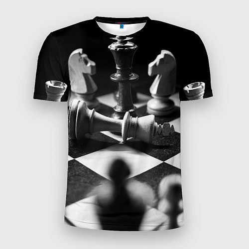 Мужская спорт-футболка Шахматы фигуры доска ход мат / 3D-принт – фото 1