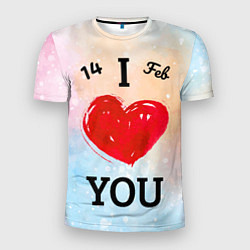Мужская спорт-футболка Love you I
