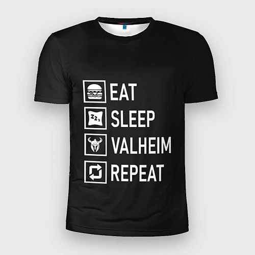 Мужская спорт-футболка EatSleepValheimRepeat / 3D-принт – фото 1