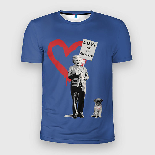 Мужская спорт-футболка Любовь это ответ Banksy / 3D-принт – фото 1