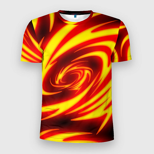 Мужская спорт-футболка ОГНЕННЫЕ ВОЛНЫ FIRE STRIPES / 3D-принт – фото 1