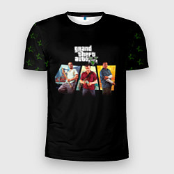 Мужская спорт-футболка Grand Theft Auto V персонажи