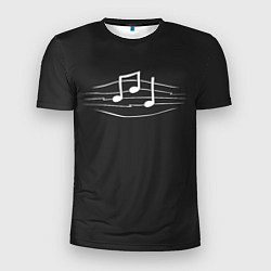Мужская спорт-футболка Музыкальные ноты
